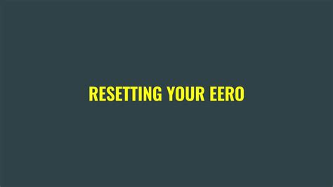 23 How To Factory Reset Eero Ariannetalha