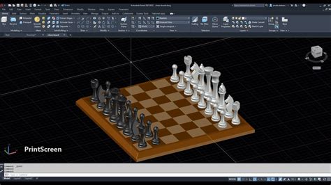 Autocad Tutorial How To Draw A Chess Piece King Youtube