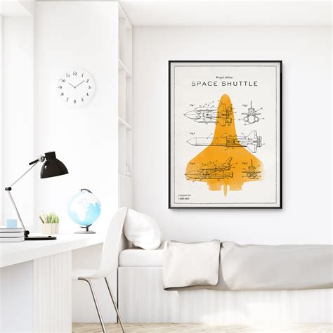 Space Shuttle Print Space Poster Kid's Room Decor - Etsy