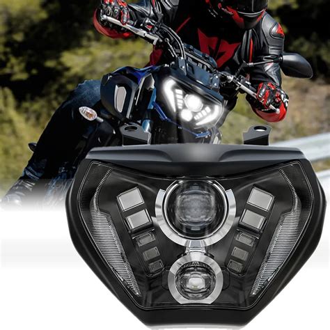 Para 2018 2019 Yamaha Mt 07 Mt07 Led Farol Da Motocicleta Drl Para