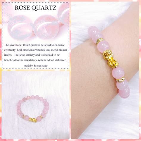 Rose Quartz Piyao Pi Yao Money Catcher Bracelet Shopee Philippines