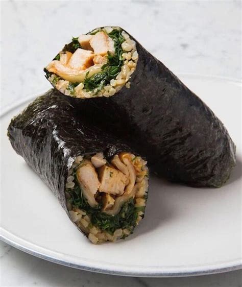 Kimchi And Grilled Chicken Nori Wrap Recipe Goop Nori Wrap Wrap Recipes Poultry Recipes