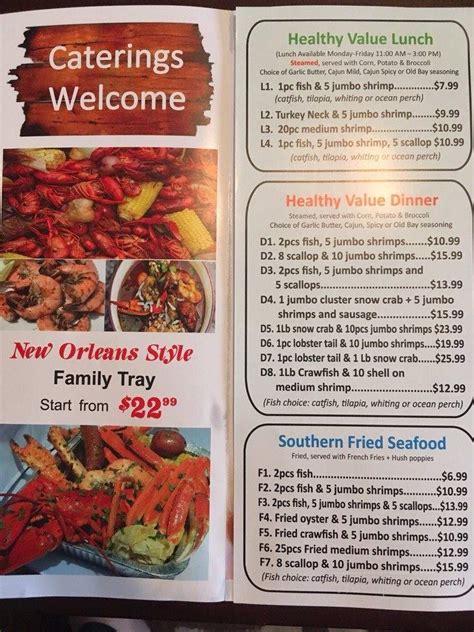 Online Menu Of Cajun Seafood Jacksonville Nc