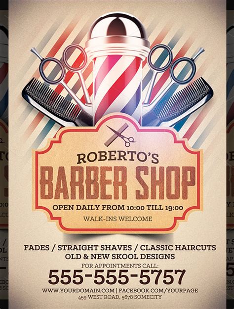 22 Best Barbershop Flyer Templates And Designs Psd Ai Word Free