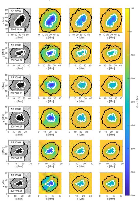 Fig A Maps Of The Continuum Intensity And Of The Derived Geometric