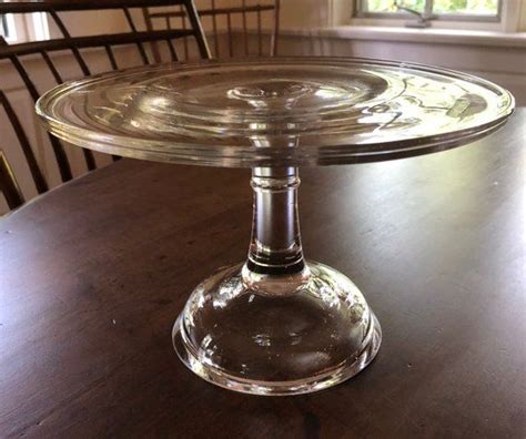 Vintage Glass Pedestal Based Cake Stand Cottage Style Etsy Glass Cottage Style Vintage