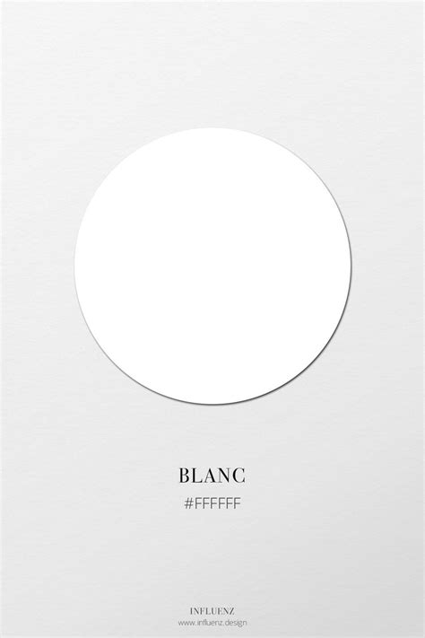Influenz | Le blanc | Nuancier, Nuancier de mélange, Nuancier couleur