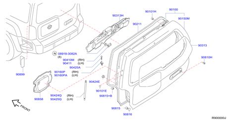 Nissan Xterra Service File S Stay Back Door Left Right Trim