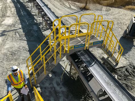 Erectastep Cement Conveyor Belt Crossover Stairs ErectaStep UK