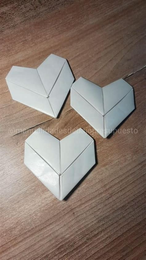 Marcador de página Coração Origami Acesse Origami Elişi