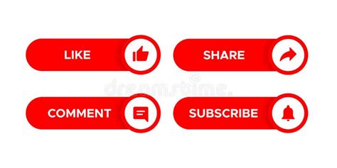 Like Comment Share And Subscribe Icon In Bar Button Stock Vector Illustration Of Comment