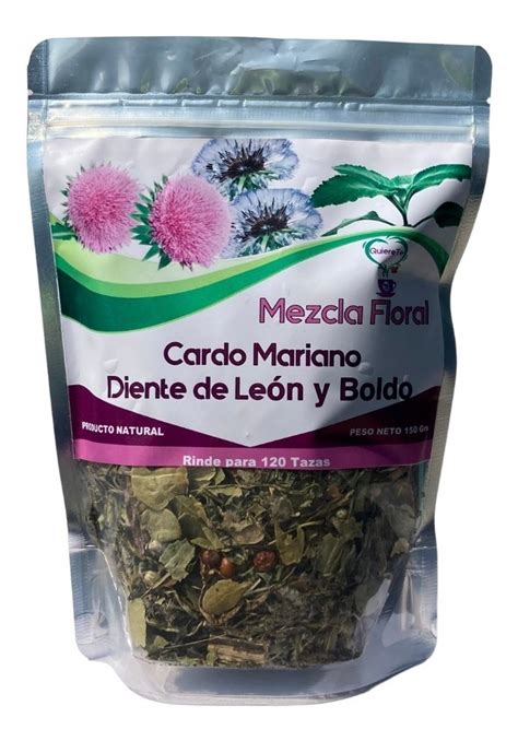 Mezcla Floral Te Cardo Mariano Diente De León Y Boldo 150 Gr Meses