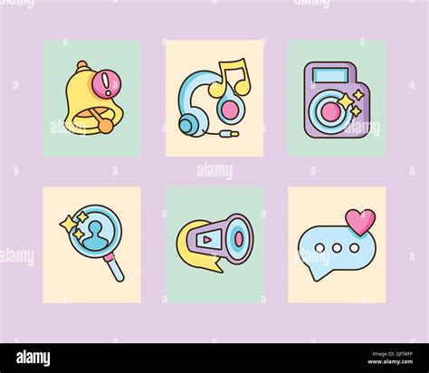 Social Media Icon Collection Stock Vector Image And Art Alamy