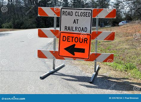 Detour Sign On American Road Royalty-Free Stock Image | CartoonDealer.com #23578234