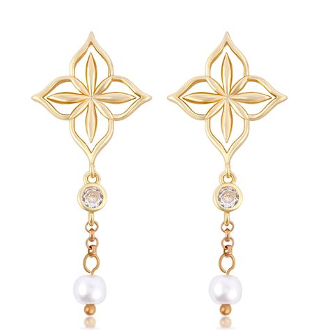 Rosedate Flower Earrings For Women Gold Floral Dangle Earrings Petal