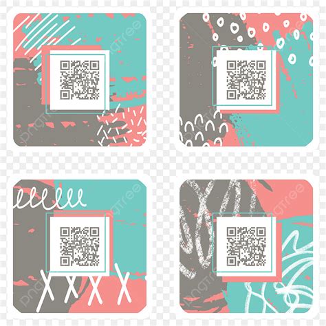 Qr код наклейка наклейка серый розовый PNG , стикер мемфис, Qr наклейка ...