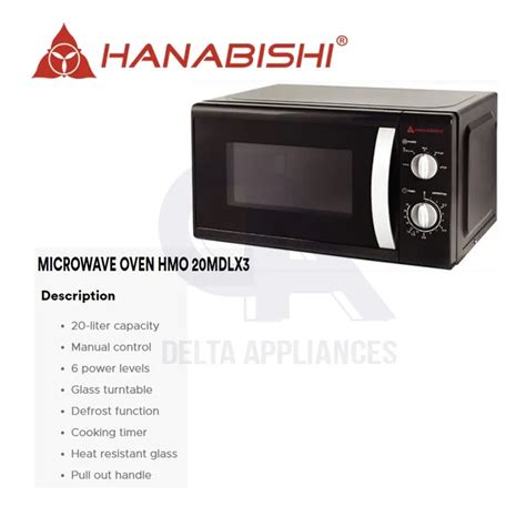 Hanabishi Hmo 20mdlx3 Microwave Oven 20l Lazada Ph