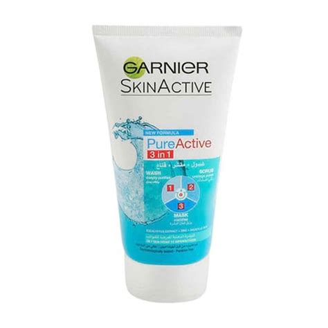 Garnier Pure Active 3in1 Mask Scrub Wash 150ml