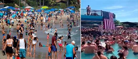 Miles De Personas Abarrotan Las Playas Y Parques En Fin De Semana