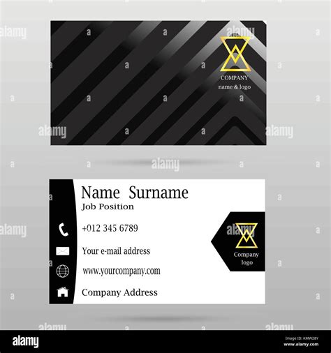 Name Card Template Design For Business Vector Stock Vector Image