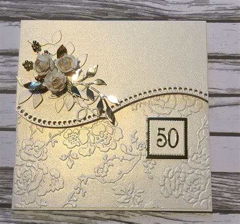 Handmade Golden Wedding Anniversary Cards Pinterest