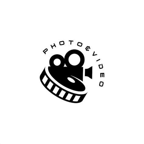 Premium Vector | Video production logo fun modern black