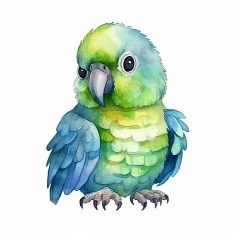 Premium Photo Watercolor Painting Of A Parrot