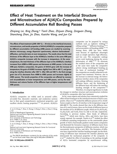 Effect Of Heat Treatment On The Interfacial Structure And