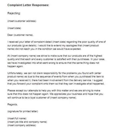 7 Response Letter Samples Sample Letters Word