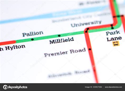 Millfield Station Newcastle Metro Map Stock Photo By