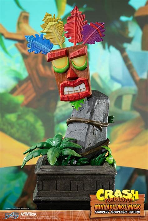 F4f Crash Bandicoot Mini Aku Aku Mask Statue