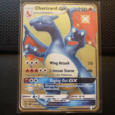 Charizard Vmax GX V Champions Path Metal Pokemon Card Custom Etsy