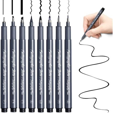 Lot De 8 Stylos De Calligraphie Pour La Calligraphie Les Débutants