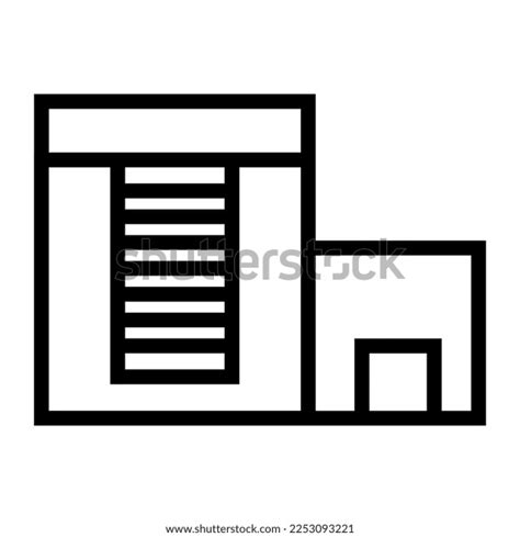 Warehouse Building Icon Line Isolated On Stock Vector Royalty Free