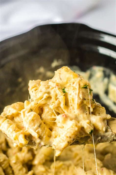 Crockpot Garlic Parmesan Chicken Pasta 6 Ingredient Recipe