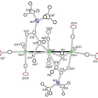 Ortep Diagram Of The Molecular Structure Of Os Co O C N Ch