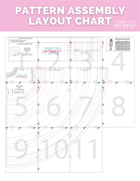 Circle Skirt Pattern Chart