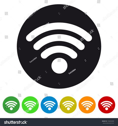 Wifi Wireless Wlan Internet Signal Flat Stock Vector Royalty Free