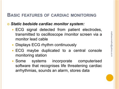 Cardiac monitoring & ECG | PPT