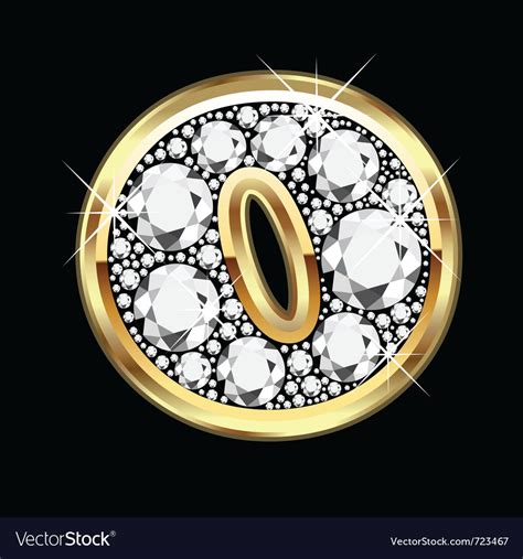 O Gold And Diamond Bling Royalty Free Vector Image