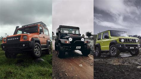 How Maruti Suzuki Jimny Fares Against Force Gurkha Mahindra Thar