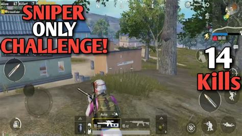 SNIPER ONLY CHALLENGE VSS SKS 14 Kills Solo Vs Squad PUBG Mobile