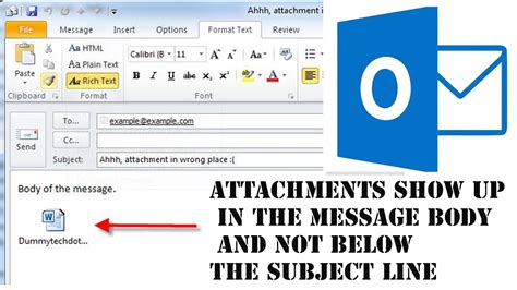 How To Insert Remove Attachments In Body Of The Mail Outlook Youtube