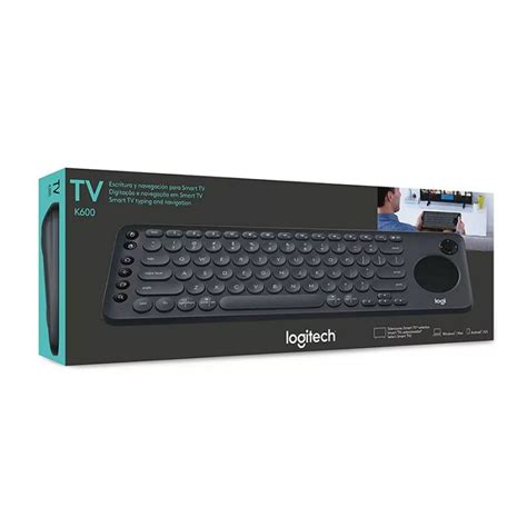 Teclado Logitech Inal Mbrico Tv K Color Negro Linalca