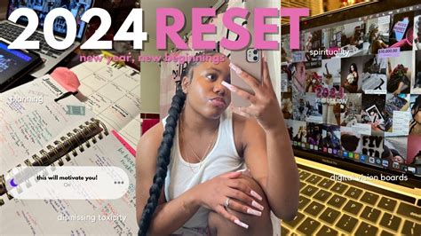 NEW YEAR RESET 2024 NEW YEAR NEW YOU Decluttering Vision Board