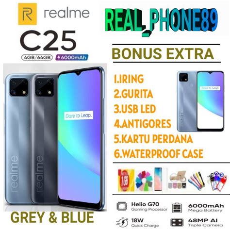 Jual REALME C25 RAM 4 64 GB C254 64GB C25 4 128 GB GARANSI RESMI