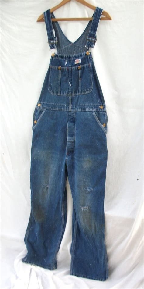 Vintage Blue DENIM Bib Overalls Farmer by AtomicTreasureHunter