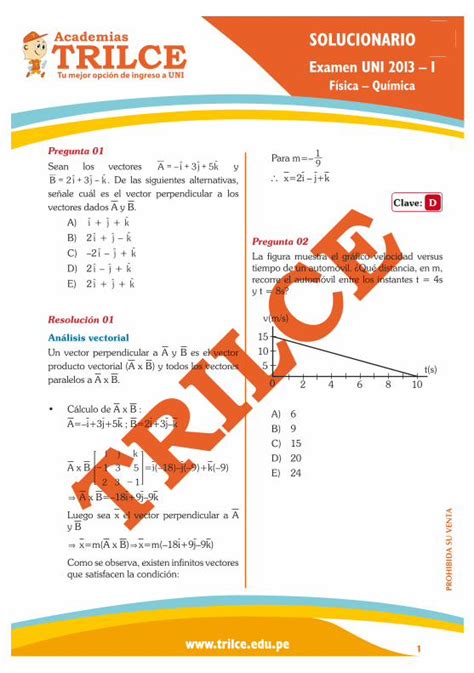 PDF SOLUCIONARIO Trilce 1 Aen 2013 Sica Uica SOLUCIONARIO