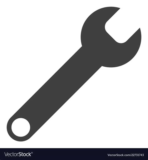 spanner flat icon symbol royalty  vector image