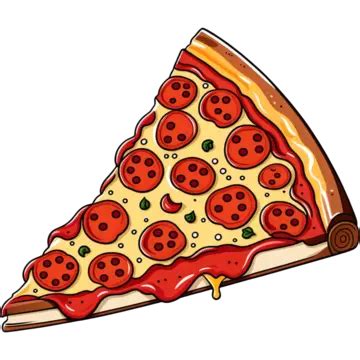 Dibujos Animados De Rebanada De Pizza De Pepperoni PNG Dibujos